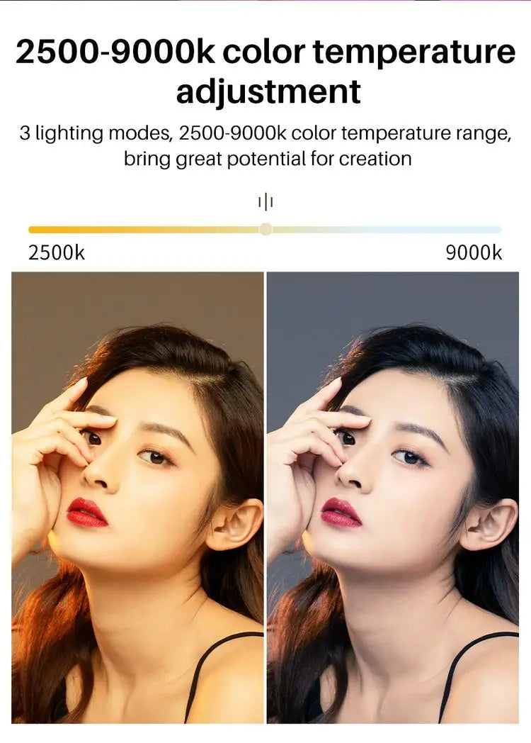 Ulanzi VL200 2500k-9000k Led Camera Light With Tripod Phone Holder 360° Ball Head Dimmable Led Video Light With Soft Diffuser